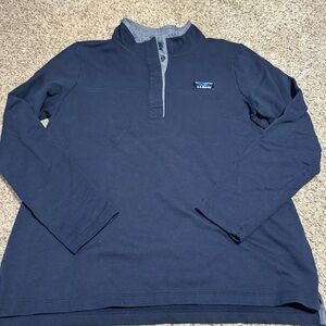 L.L. Bean Women's Navy Soft Cotton Rugby Shirt - L